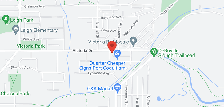 map of 884 VICTORIA DRIVE